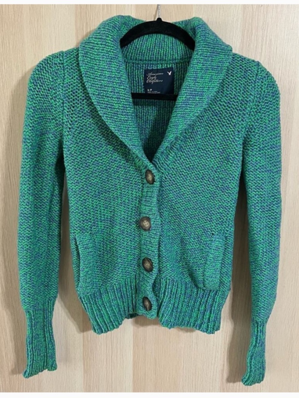 ⭐️ American Eagle Outfitters Blue Green Cardigan Sweater